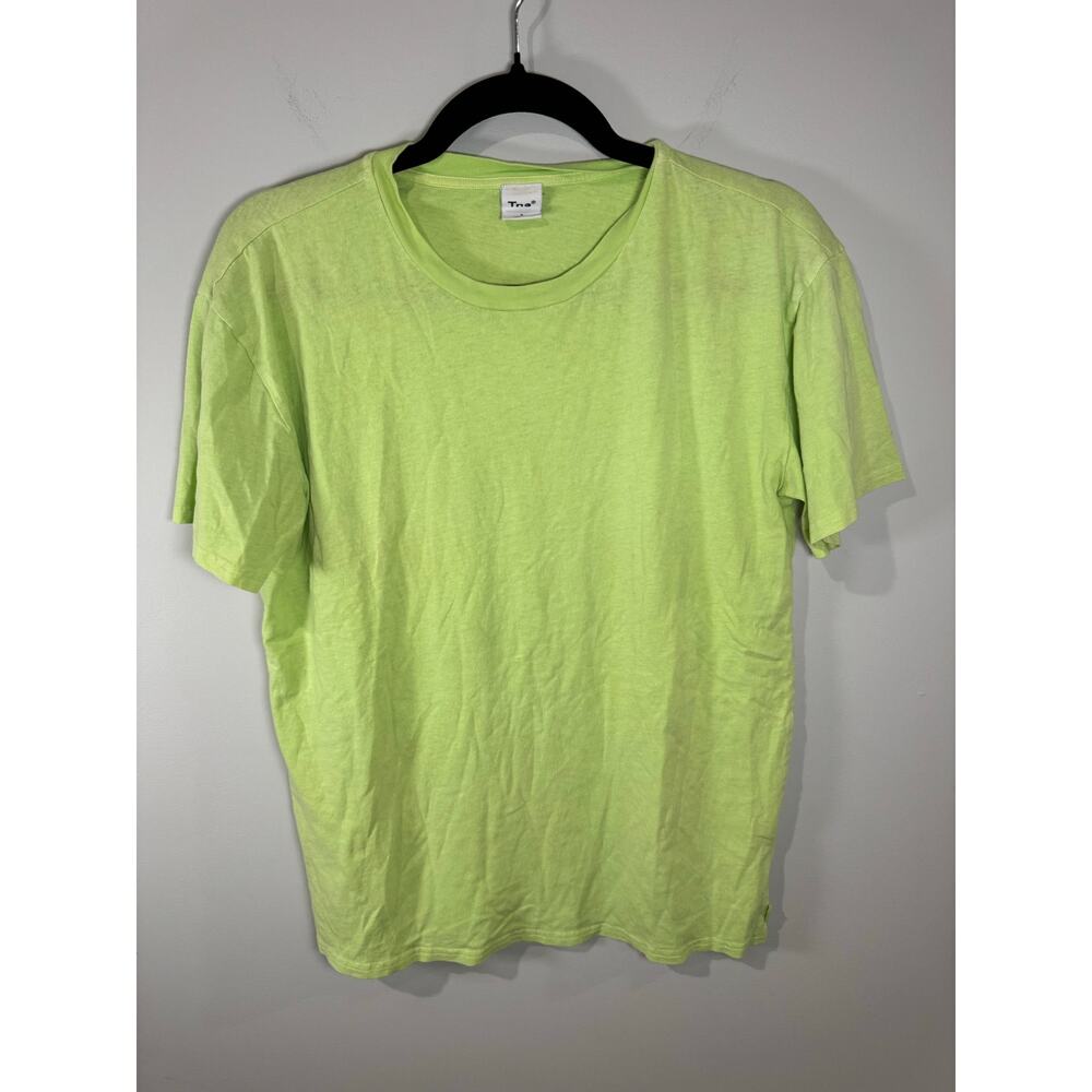 Tna Women’s Neon Green T-Shirt Size S – 100% Cotton Classic Crewneck Tee